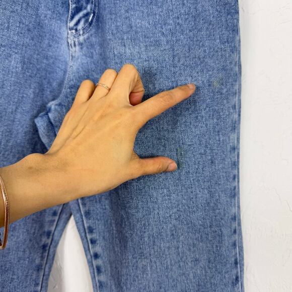 VTG Retro Revolt Denim Jeans Size 12 Embroidered Fish Raw Hem Straight *Read - Picture 5 of 13